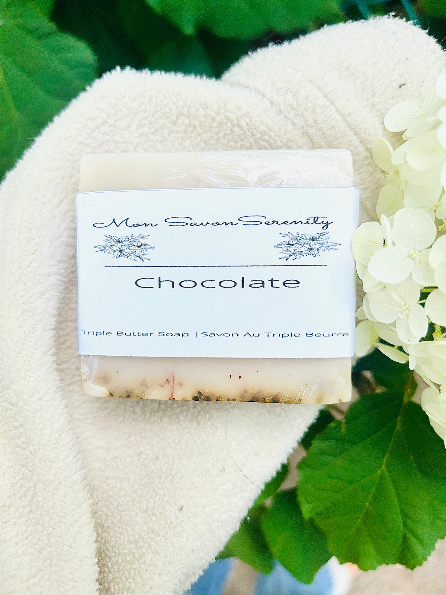 Barre de savon au chocolat
